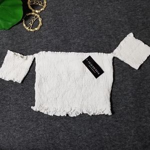 Fashion Nova Surrounded by your Embrace Ivory Top